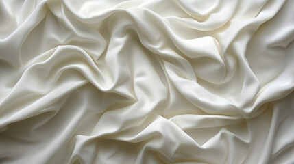 Fototapeta premium Smooth White Fabric with Flowing Texture