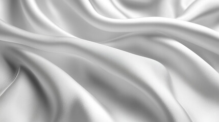 Obraz premium Smooth White Fabric with Flowing Texture