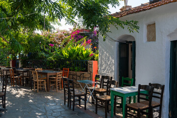 Akamatra village in Ikaria island, Greece
