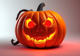 Scare orange pumpkin for Halloween' Day. 