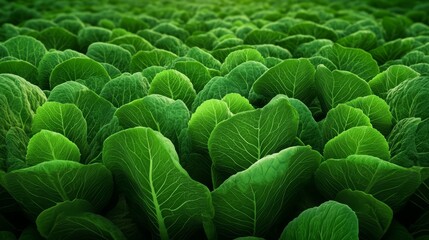 Obraz premium Lush green leaves filling the frame, showcasing nature's beauty.