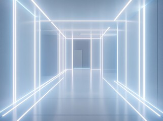 Obraz premium Futuristic Neon Corridor