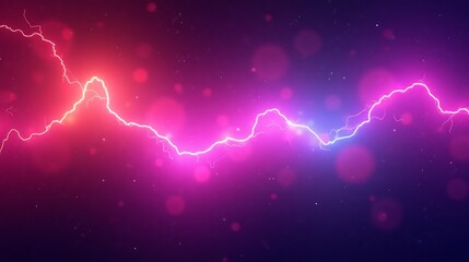 Vibrant electric lightning background with colorful neon effects and bokeh lights
