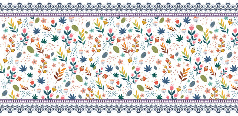 Dupatta Seamless And Fashion Print Pattern Design