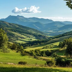 Obraz premium Pyrenees border: Navarre-Larrun