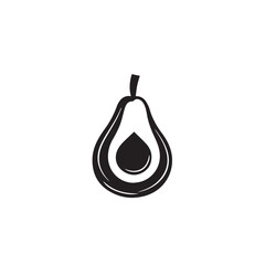 Avocado In cartoon, hand-drawn flat style. image for social media, websites and UI. Isolated 2D vector design in logo, icon, sketch style, simple line vector, single color. AI Generative Art.