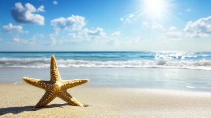 Starfish on the beach, a captivating coastal scene of nature's beauty