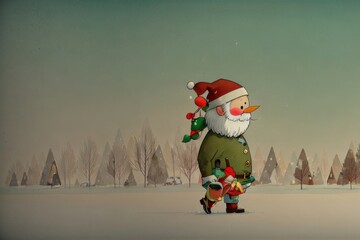 Santa's sleigh glides effortlessly through