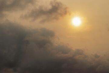 Fototapeta premium orange sky at sunset