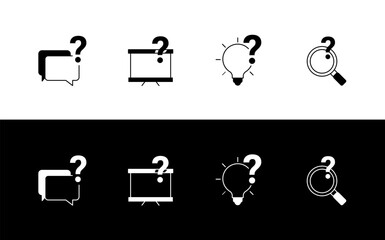 Question Mark Icons: Symbols of Inquiry and Uncertainty. Questionable Conversation. Open-Ended Discussion. Seeking Clarity.