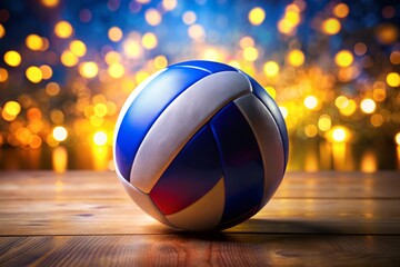 Volleyball Ball Background with Bokeh Effect for Sports and Fitness Themes, Ideal for Websites, Presentations, and Promotional Materials