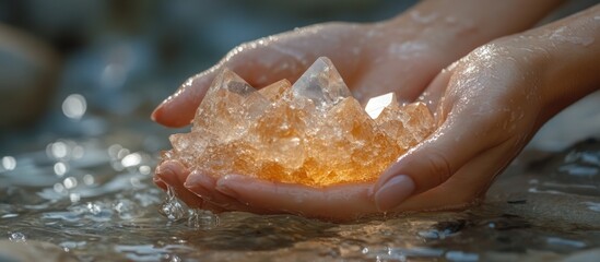 Fototapeta premium Crystal Healing by Water