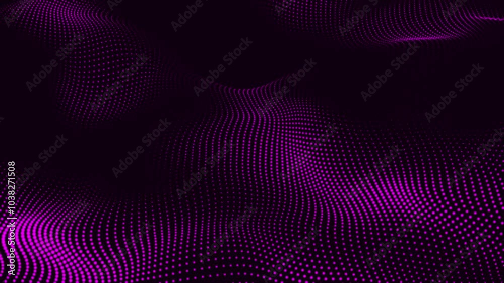 Poster futuristic abstraction and technology pink particles dots the background. dot pattern with halftone 