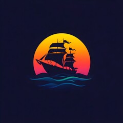 Sailing Ship Icon Sail Boat Logo Symbol