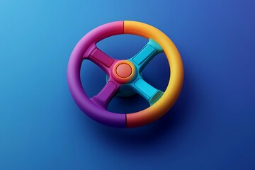 3D Racing Wheel: Precision Steering for Speedsters Game Wallpaper Background