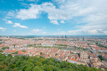 Vieux Lyon, old town from the above