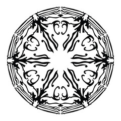 Mandala. Decorative element with circles for book design, printed materials, wedding or celebration invitations, for albums.