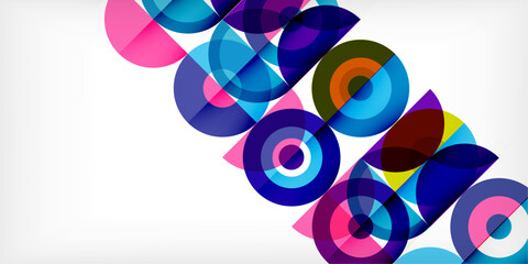 Colorful circle abstract background. Template for wallpaper, banner, presentation, background