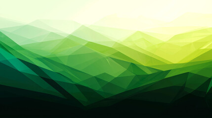 Obraz premium Abstract green and yellow polygonal background.