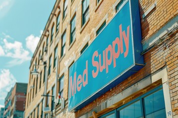 Obraz premium A modern sign stating 