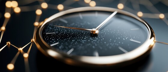 Abstract time data digital clock management planning business and time concept