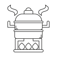 Steamer icon vector on white background