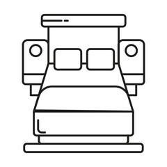 Sofa bed icon vector on white background