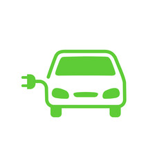 Eco Friendly Electric Vehicle icon. Isolated on white background.