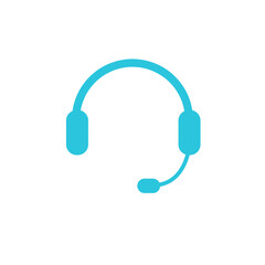 Simple Customer Service Support  icon. Isolated on white background. From blue icon set.