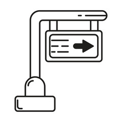 Signpost icon vector on white background