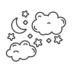 sky icon vector on white background