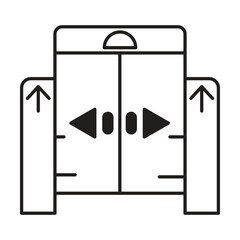 Sliding door icon vector on white background