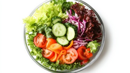 Colorful and Refreshing Vegetable Salad Bowl
