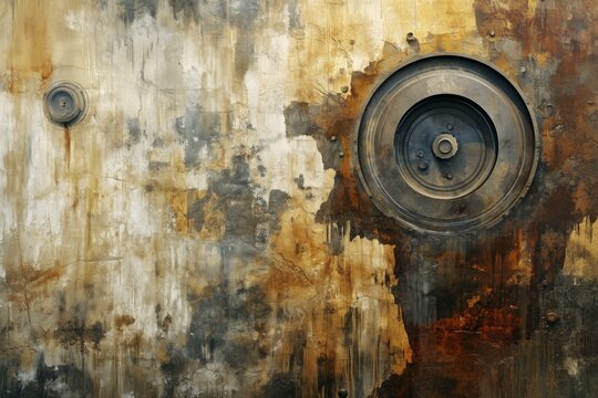 steam punk style textured background, time is flying	