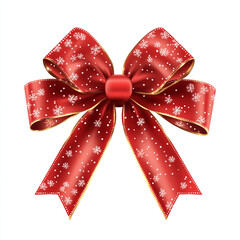 red bow isolated on white