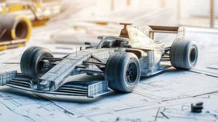  formula 1 car on blueprints © Imron