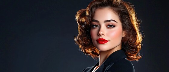 Fototapeta premium Elegant portrait with bold style