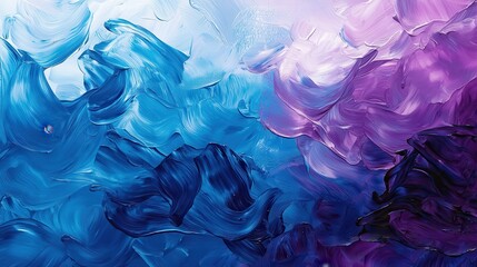 Vibrant Abstract Painting with Flowing Brush Strokes