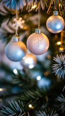sparkling pink christmas ornament with a white snowflake