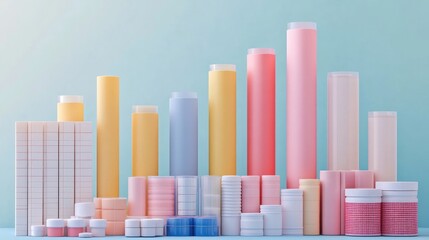 Obraz premium Colorful Cylinders and Blocks
