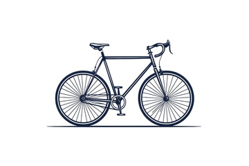 Fototapeta premium Detailed illustration of a classic road bicycle isolated on a transparent background. showcasing its intricate design and sleek structure.