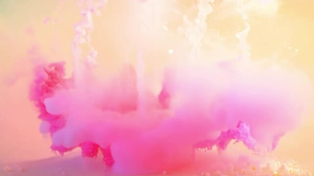 An animated lettering of the word Happy Birthday with lots of bright colors and particles.