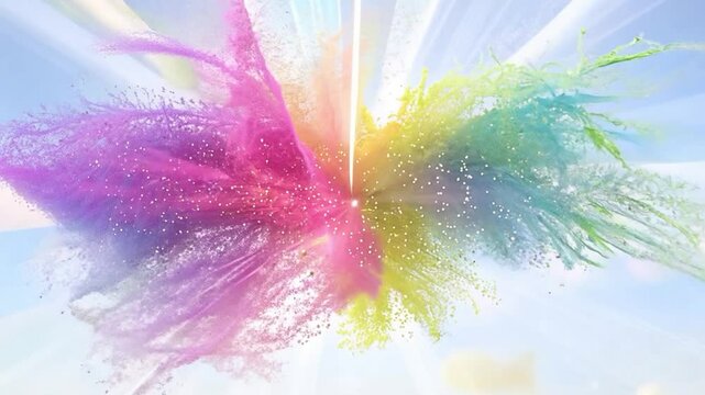 An animated lettering of the word Spring as a background of flowers and bright colors.