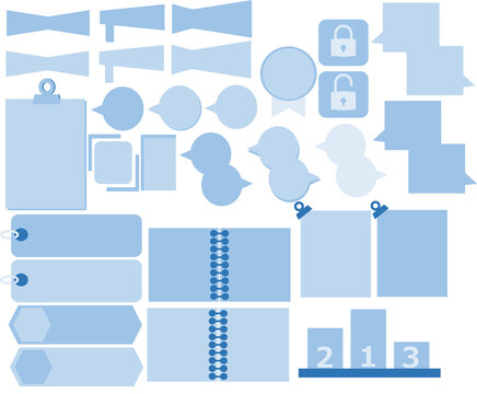 ビジネス用フレームのグラフィック素材イラストセット