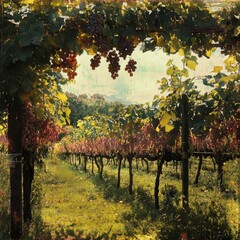 Grapes in early summer