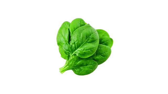 Group of spinach on a white background