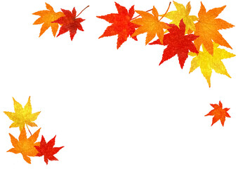 紅葉したもみじのフレーム