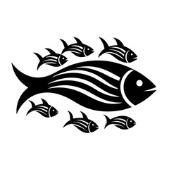black and white fish