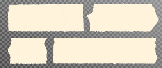Torn paper pieces vector elements isolated