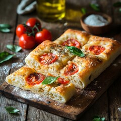 Italian tomato-focaccia made at home